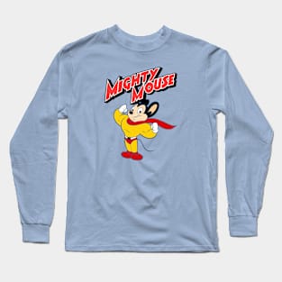 Mighty Mouse With Logo Long Sleeve T-Shirt